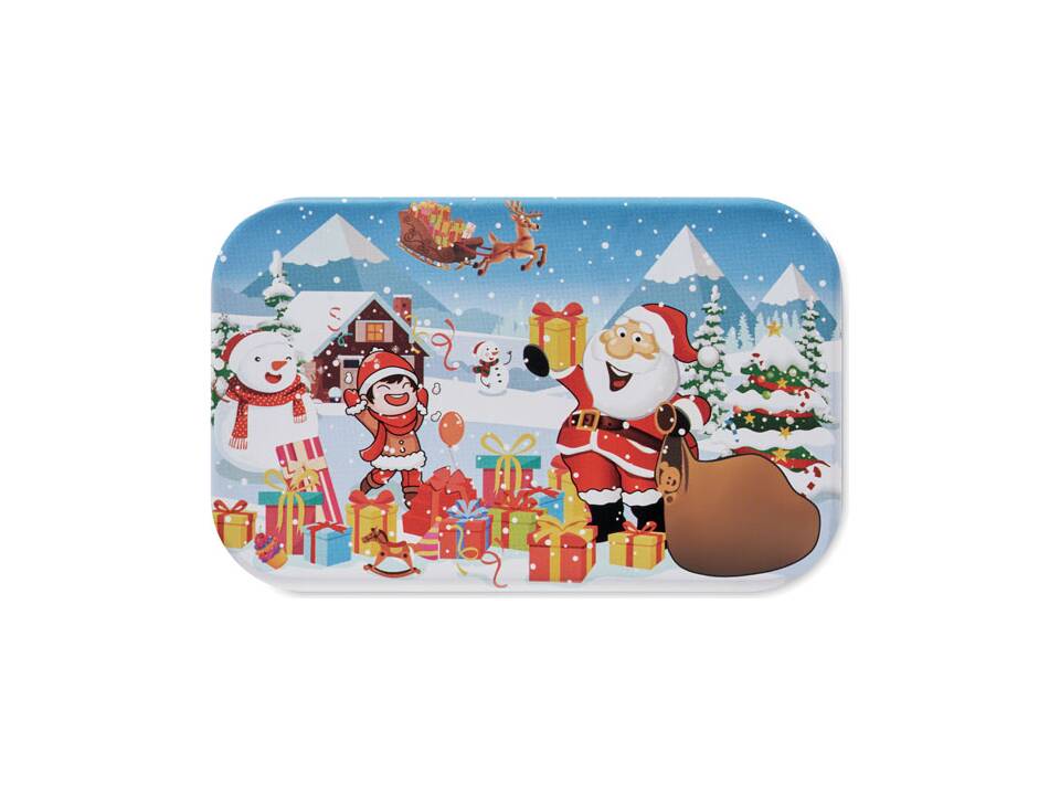 Houten kerstpuzzel in blik 2