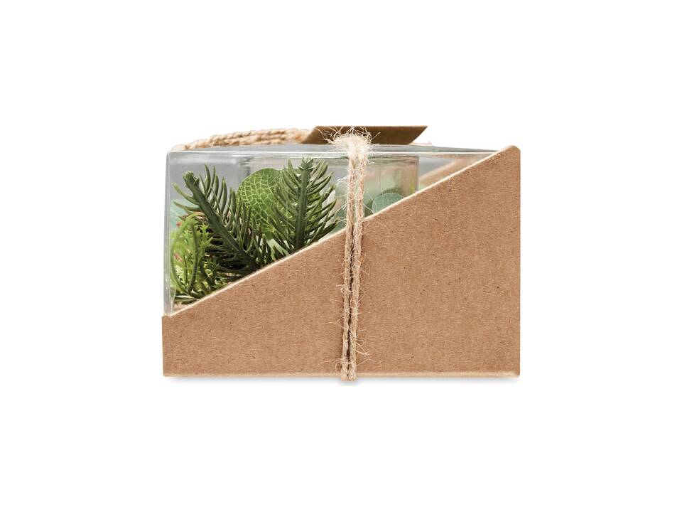 Kerst kandelaar set met 2 kaarsen 5