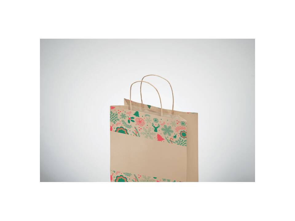 Papieren geschenkzakje Kerst klein 3