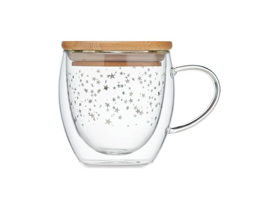 Borosilicaat mok met kerstster design - 220 ml 3
