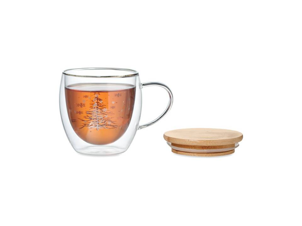 Borosilicaat mok met kerstboom design - 220 ml 4