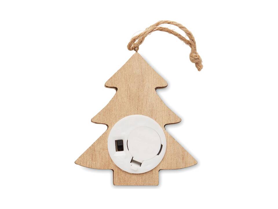 Houten kerstboom met lichtjes 1