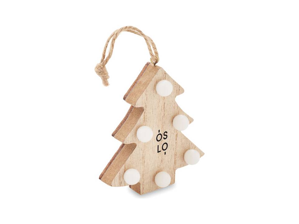 Houten kerstboom met lichtjes 2