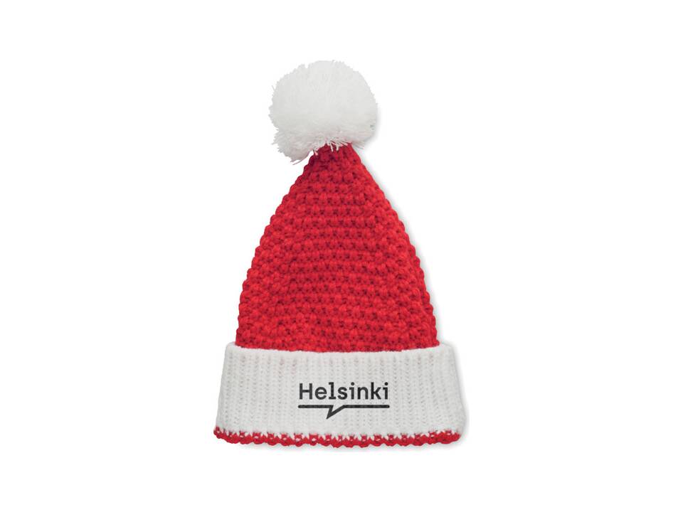 Hippe kerstmuts met pom pom 2