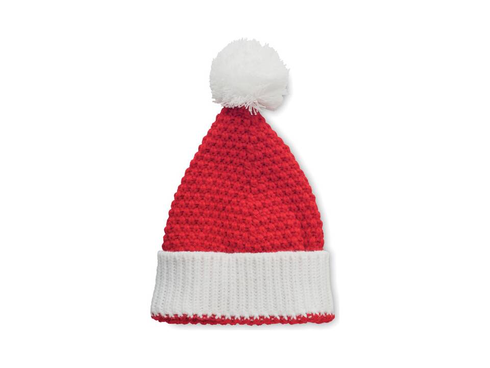 Hippe kerstmuts met pom pom 3