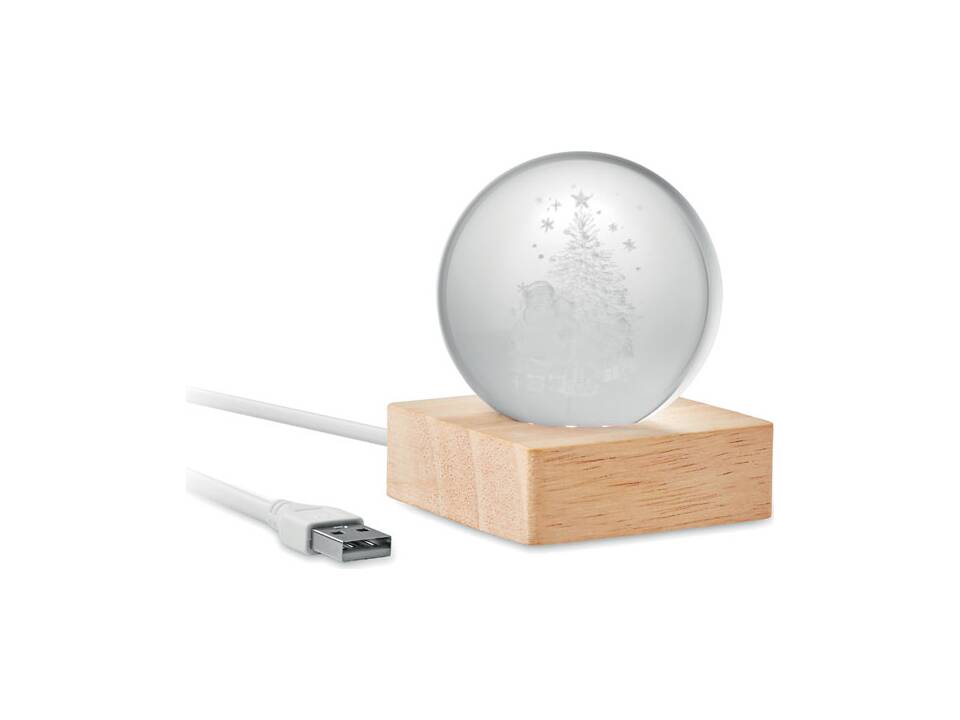 Kerst LED kristallen bol 3