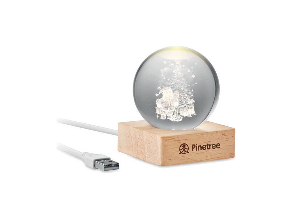 Kerst LED kristallen bol 6