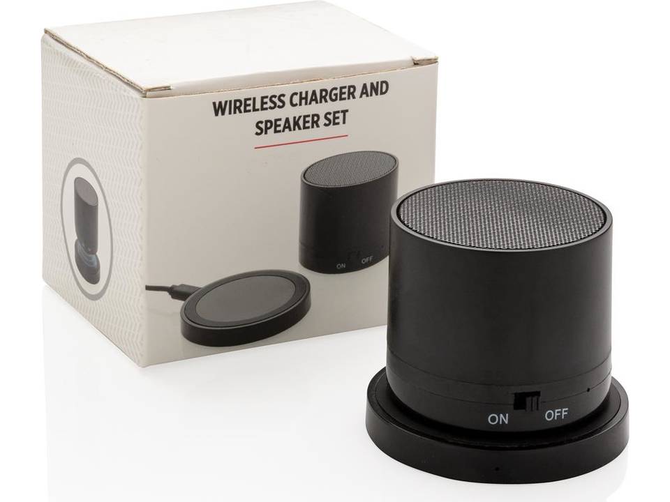Draadloze oplader en 3W speaker set 6