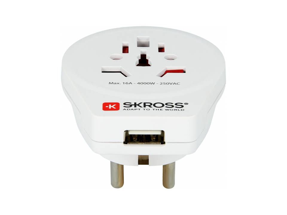 Skross World to Europe USB 5