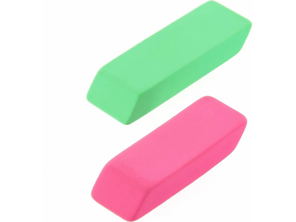 5 gommen in neonkleuren 1