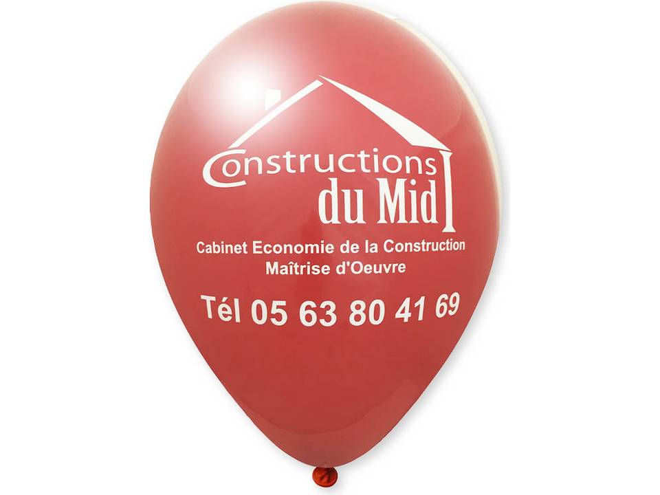Ballonnen Ø27 cm - 1 kleur bedrukking 6