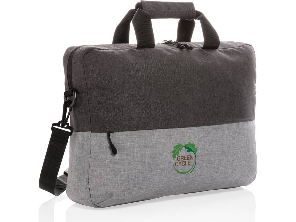 Duo color RPET 15.6" RFID laptop tas PVC vrij 6