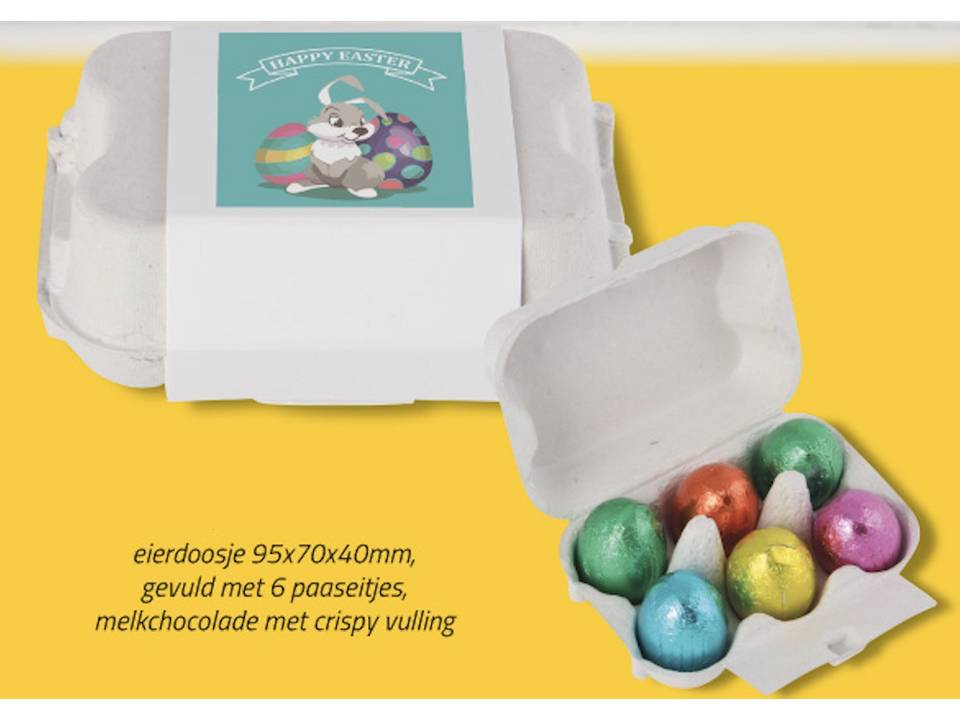 Eierdoosje met 6 paaseitjes 5