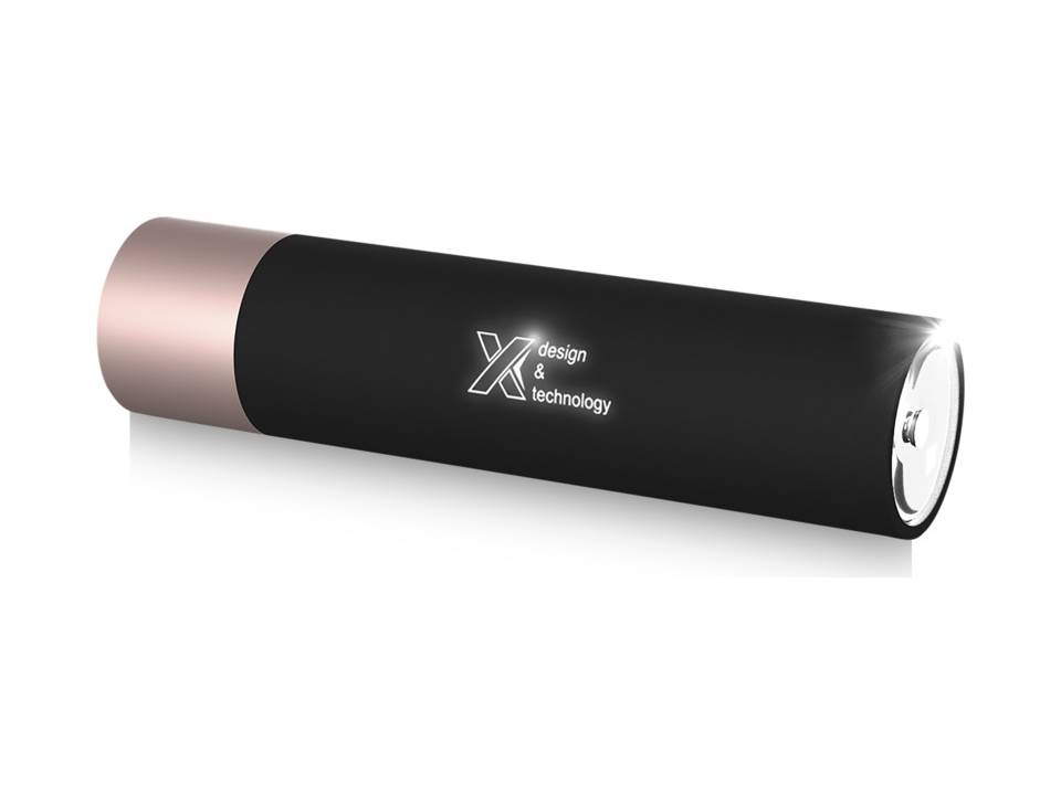 Zaklamp powerbank met oplichtend logo - 2500 mAh 4