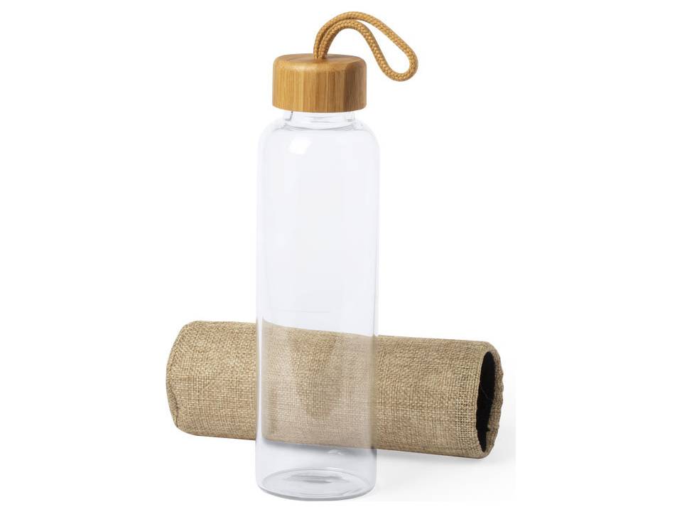 Fles Nature uit bamboe en glas - 550 ml 2