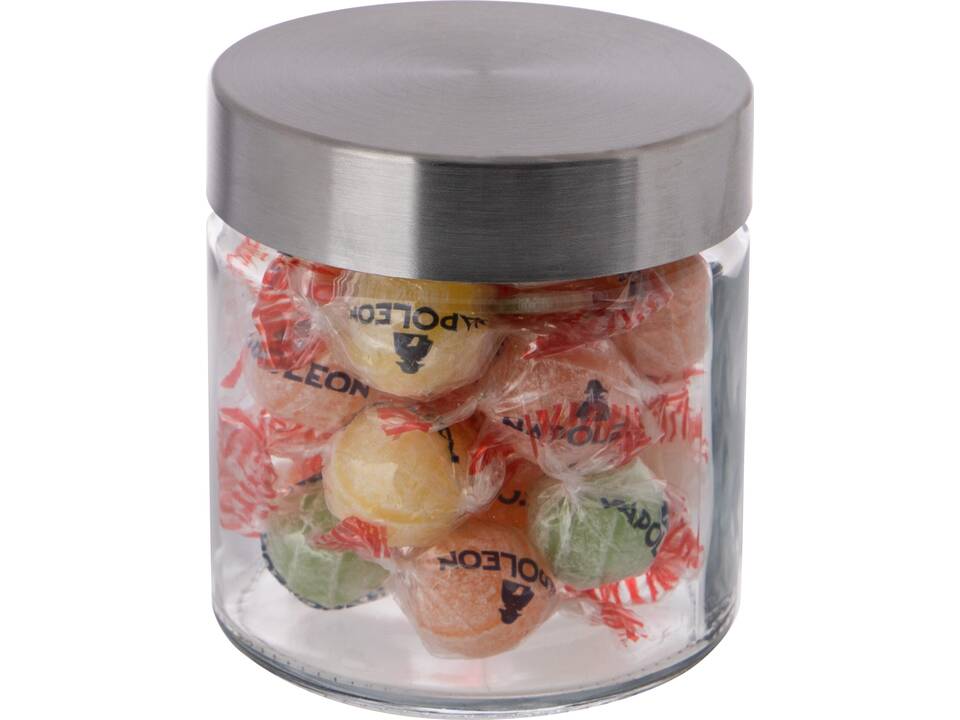 Glazen pot 0,35 liter gevuld met Napoleon fruitmix 1