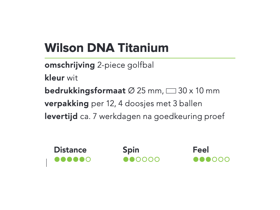Golfbal Wilson DNA Titanium 1