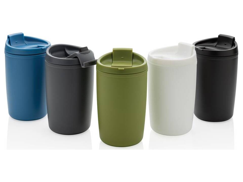 GRS gerecycled beker met klepdeksel - 300 ml