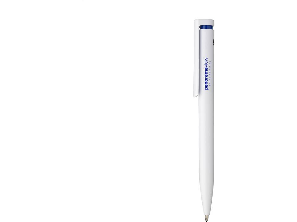 GRS Recycled Pen wit donkerblauw