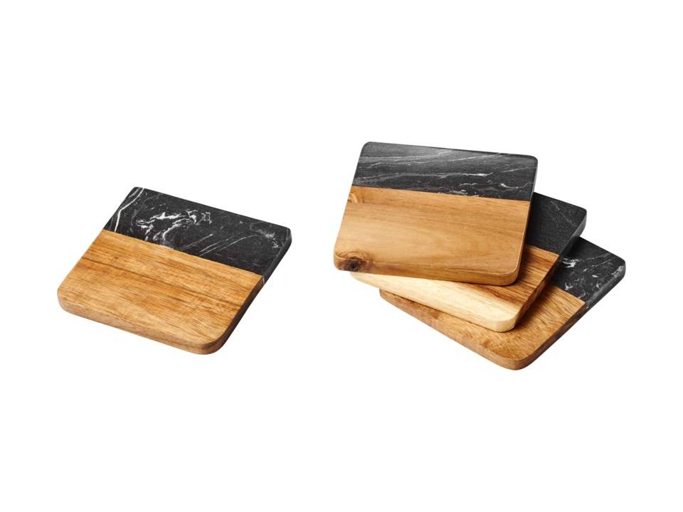 Harlow onderzetters van marmer en hout 4