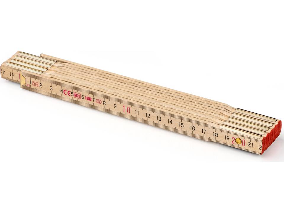 Houten duimstok vouwmeters Classic - 2 meter 1