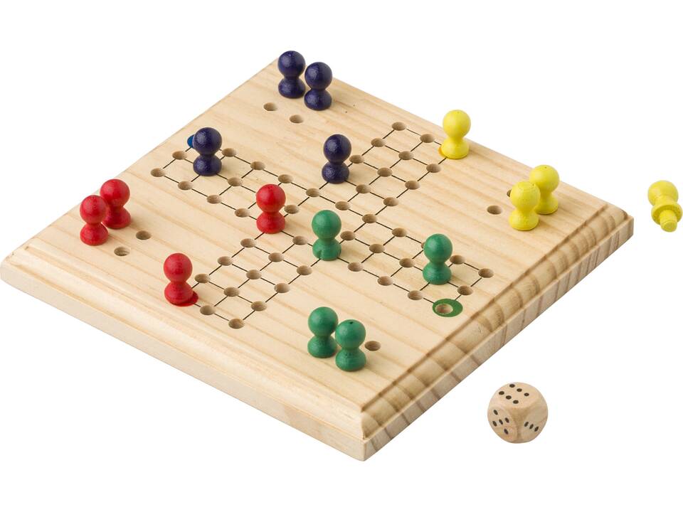 Houten ludo spel