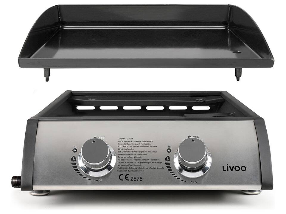 Livoo gasplancha kookplaat met 2 branders 3