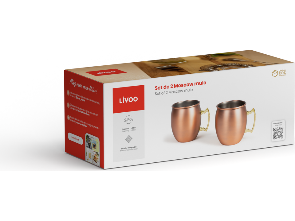Set van 2 Moscow Mule bekers 1