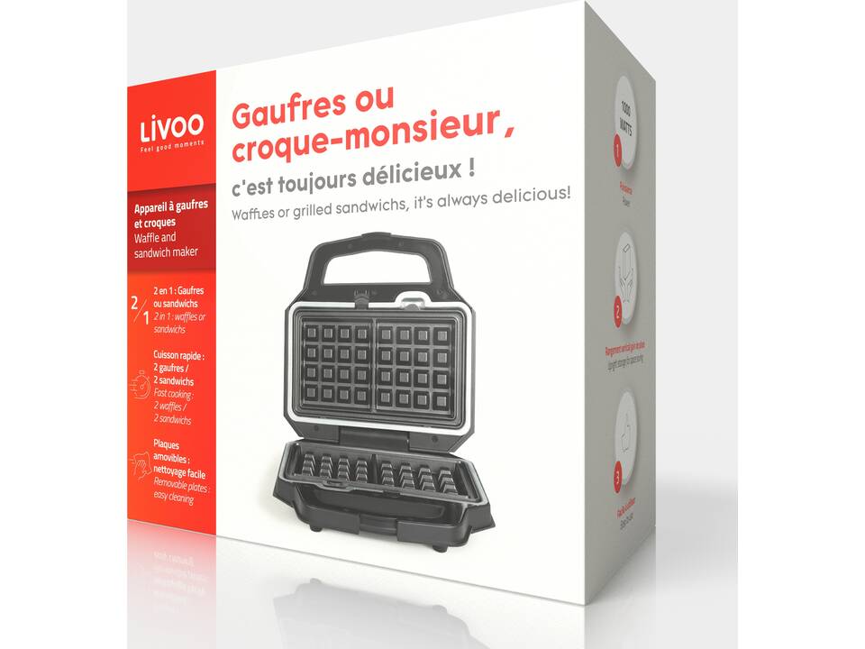 Livoo wafelijzer en croque maker 6