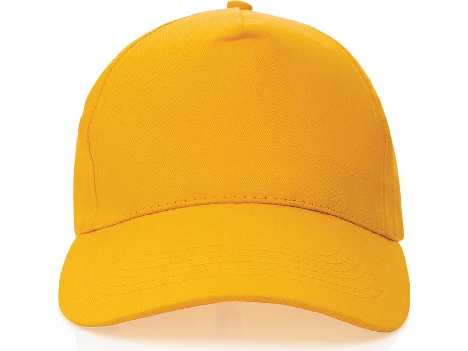 Impact 5 panel 190gr gerecycled katoenen cap met AWARE trac 4