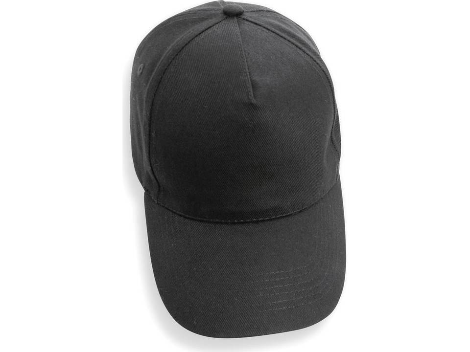 Impact 5 panel 280gr recycled katoenen cap met AWARE tracer 6