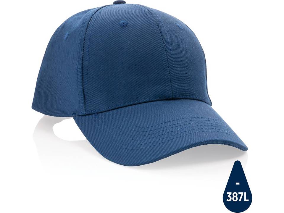 Impact gerecycled katoenen Luxe cap met AWARE tracer 52