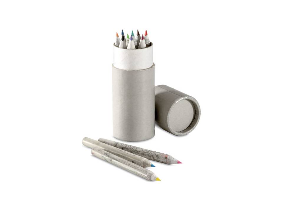 Set van 12 gerecyclede kleurpotloodjes 2