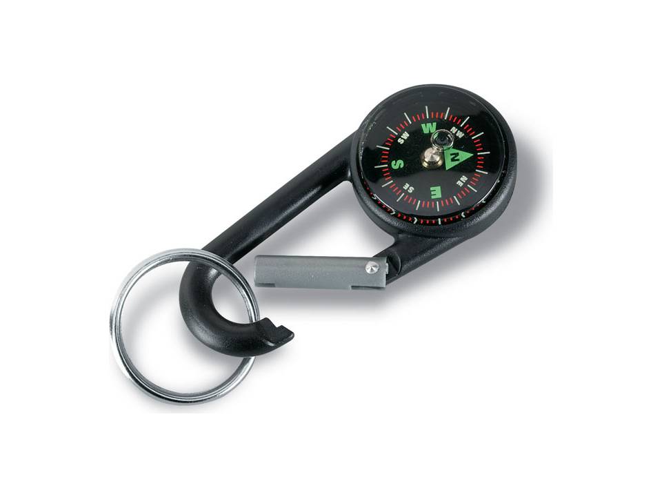Karabijnhaak met kompas 1