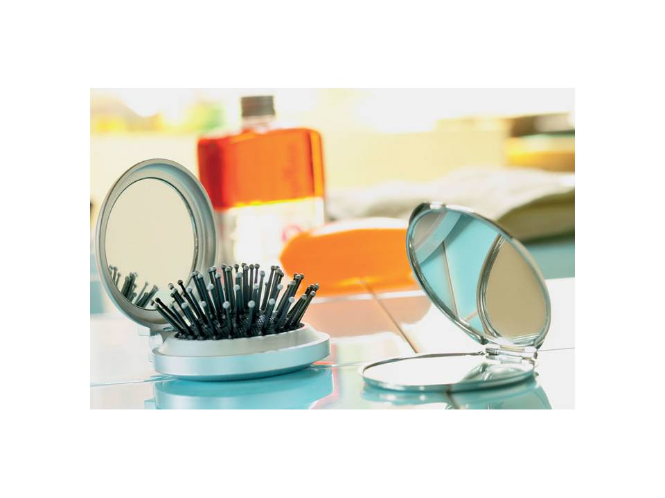 Opvouwbare borstel met spiegel 4