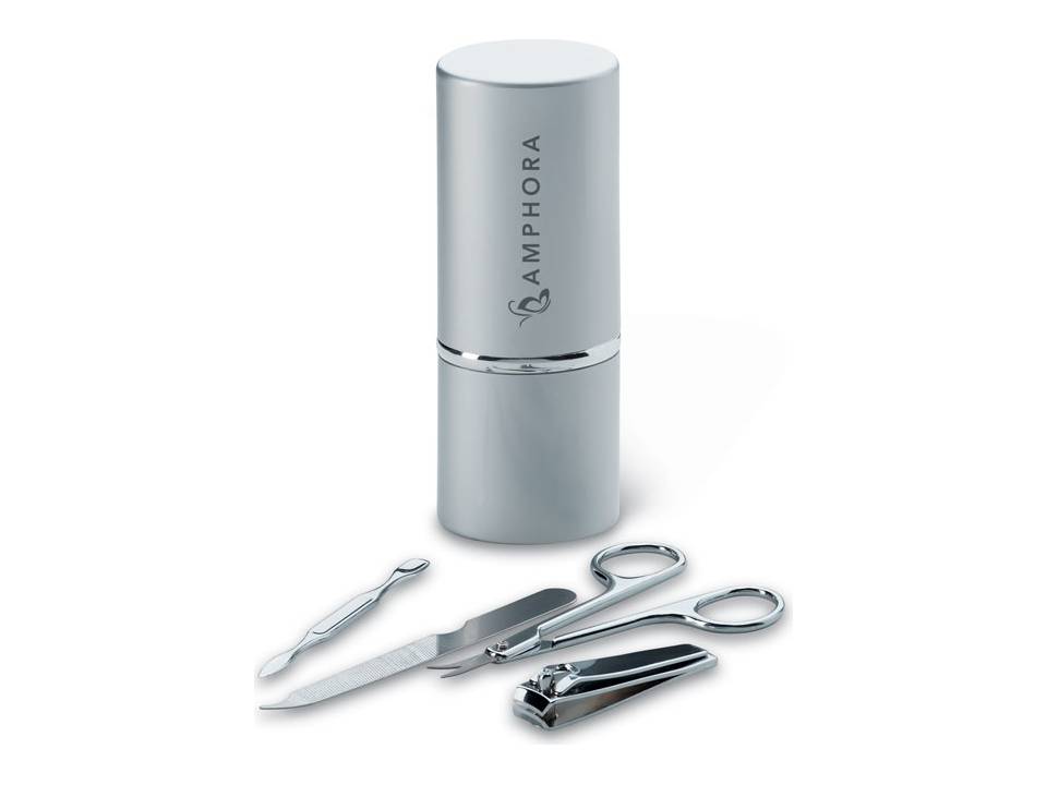Manicureset in aluminium koker 2