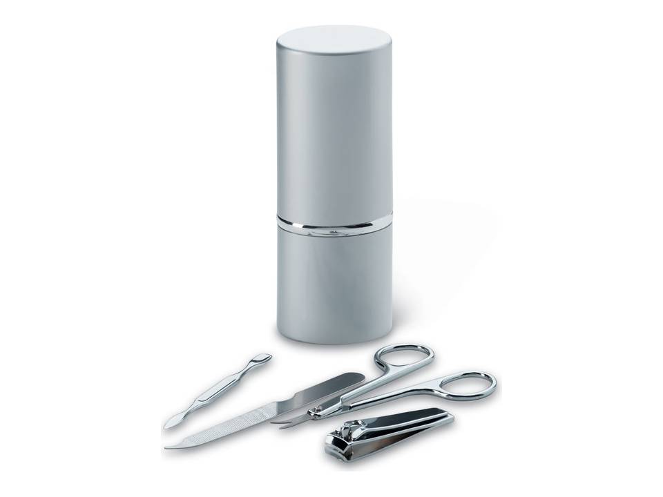 Manicureset in aluminium koker 1