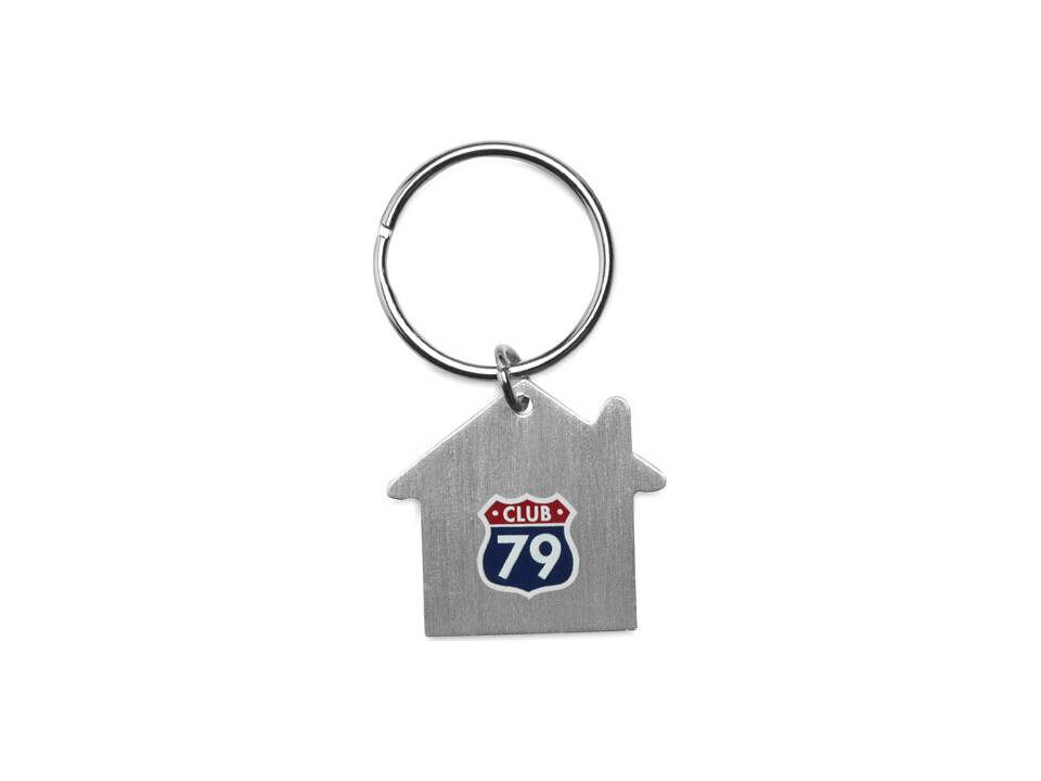 Metalen sleutelhanger huis 3