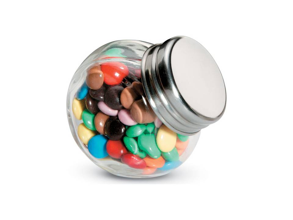 Chocolade in glazen potje 1