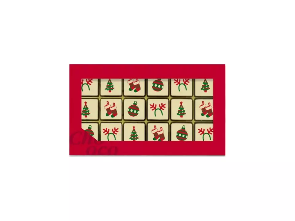 Kerst Chocolade Giftbox met 18 logo chocolaatjes