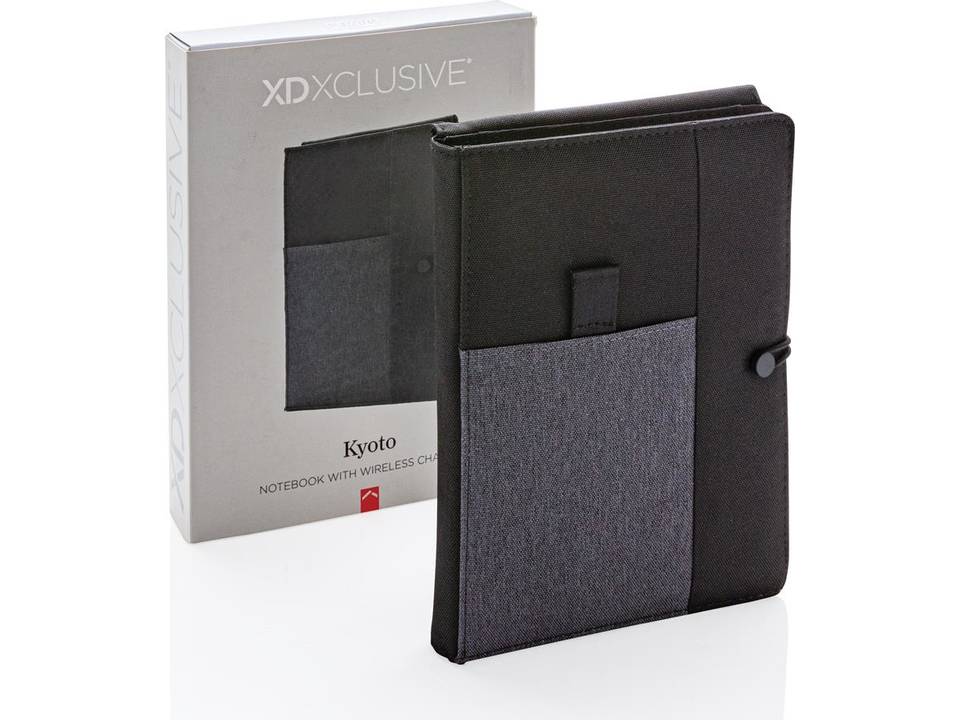 Kyoto notitieboek met 5W draadloze 4.000 mAh powerbank 8
