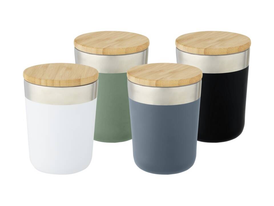 Lagan koperen vacuüm geïsoleerde beker - RVS   Bamboe - 300 ml