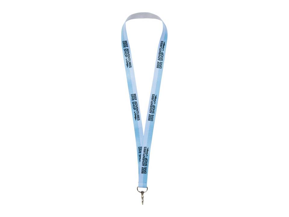 Lanyard met 1 zijde sublimatie voorzien van haak