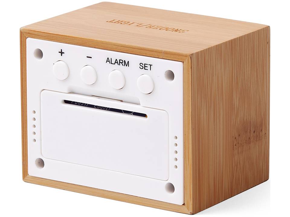 Lexon Bamboo alarm clock 1