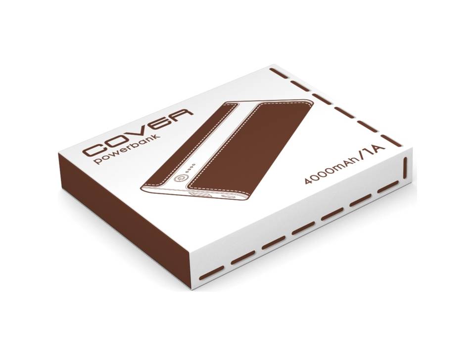 Lederlook powerbank Cover - 4000mAh 1