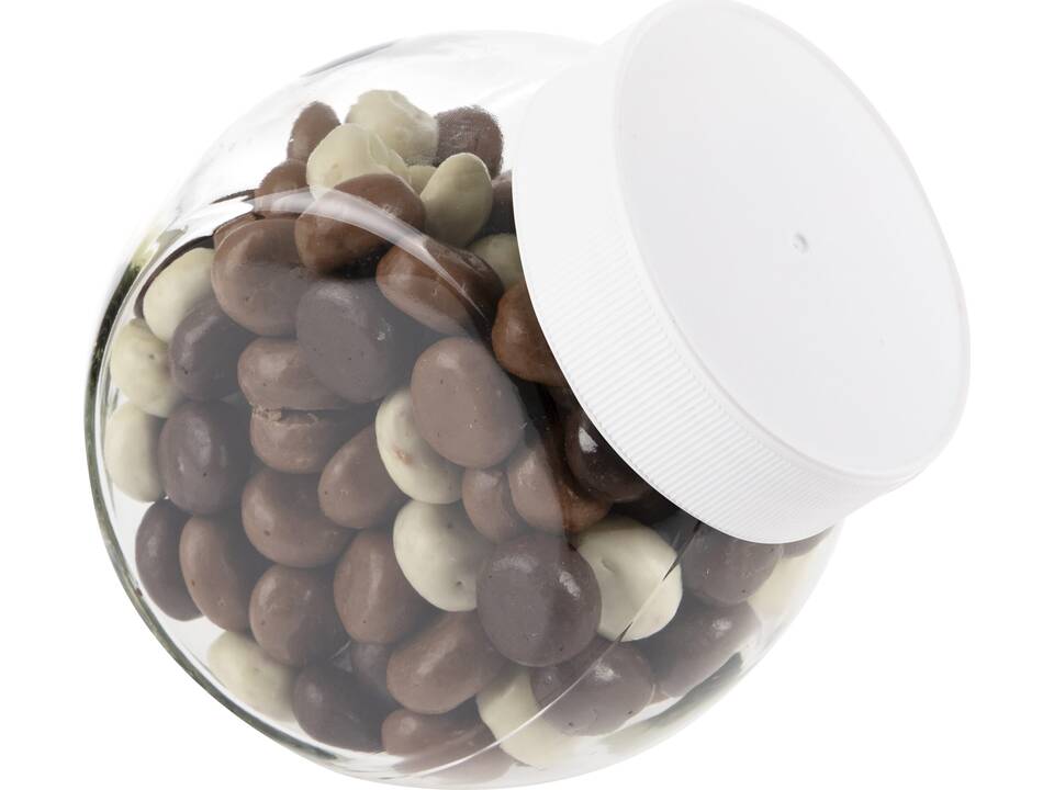 Medium glazen pot 0,9 liter chocolade pepernoten 1