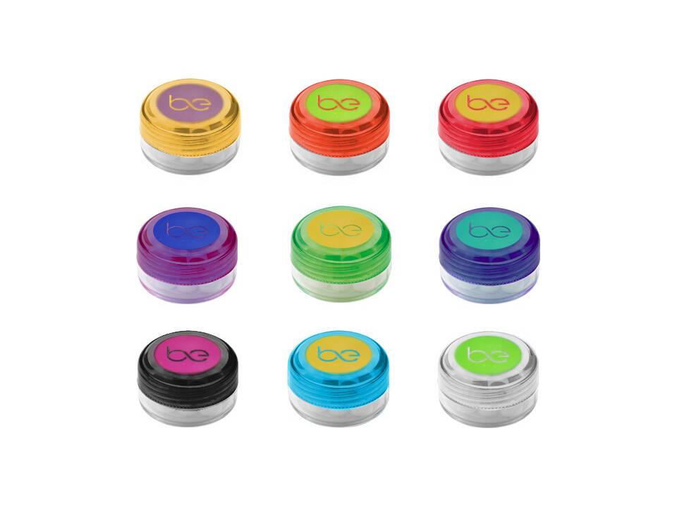 Custom-Made Rond plastic bakje gevuld met pepermuntjes of snoep – volledig eigen design 1