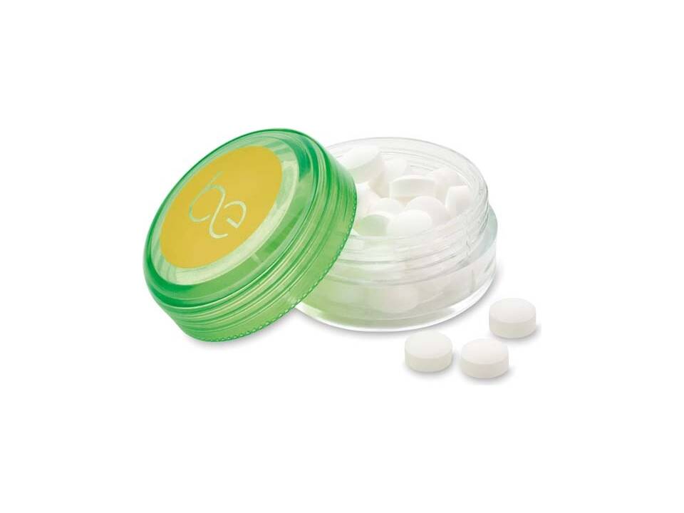 Custom-Made Rond plastic bakje gevuld met pepermuntjes of snoep – volledig eigen design 4