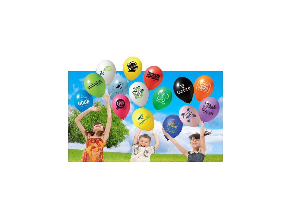Ballonnen Ø33 cm - 1 kleur bedrukking 6