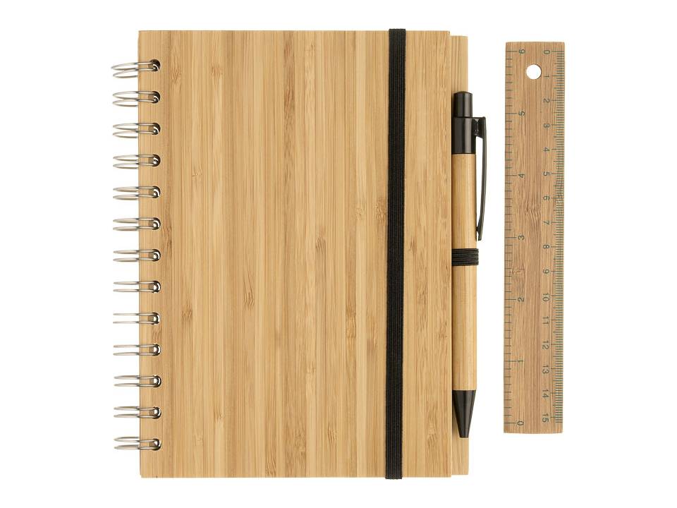 Bamboe notitieboek set 4
